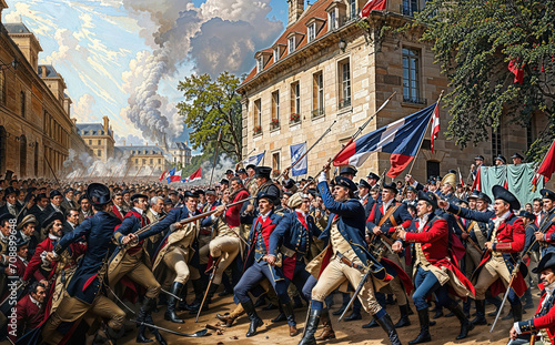 Historical recreation of the French revolution
