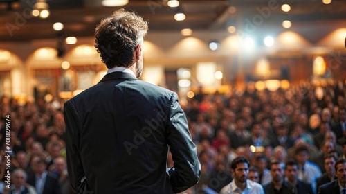 Public speaking to a crowded audience