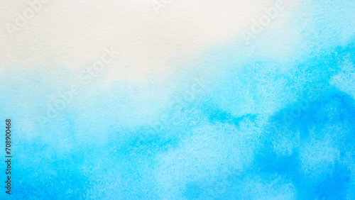 Abstract light beige and light blue watercolor splash background