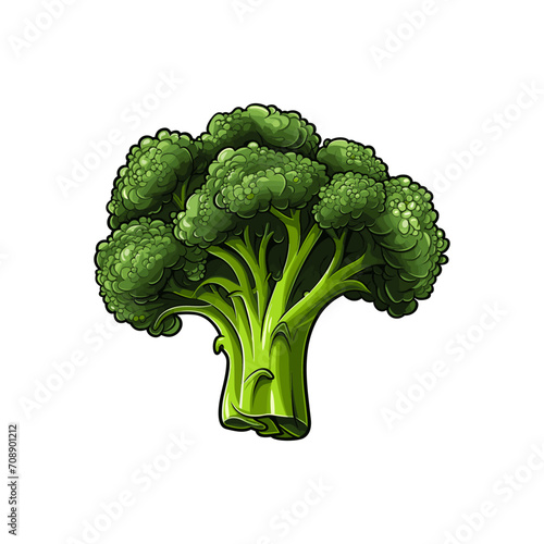 Fresh broccoli vegetable vector isolated on white background 