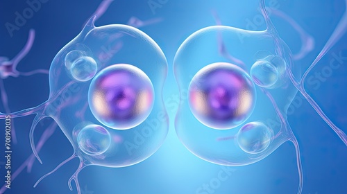 The Cell Nuclei Are Separated.the Cell Fluid and cell