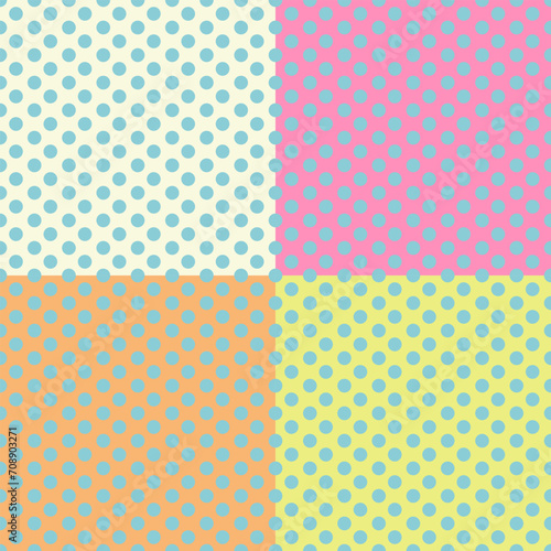 Polka dot seamless pattern on background.