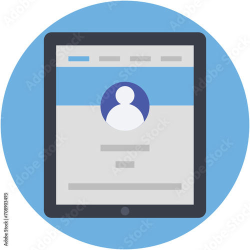 Profile Popup Vector Icon