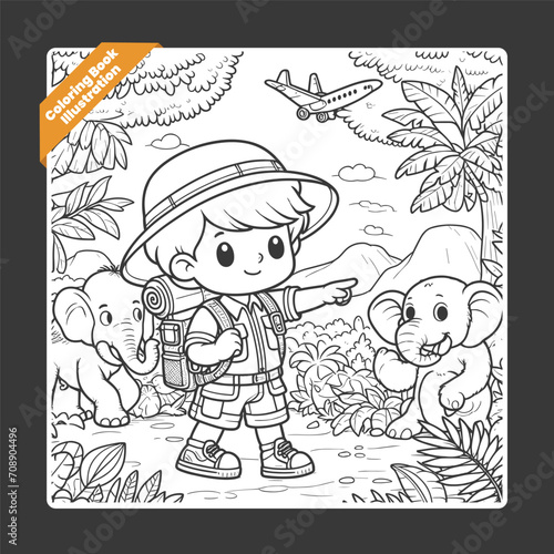 children illustration for drawing book