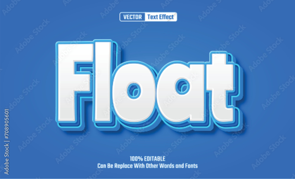 Float Editable Vector Text Effect. Float Editable Vector Text Effect.