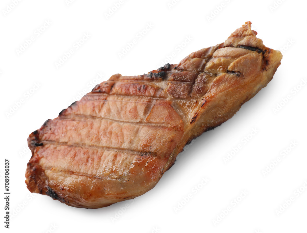 Tasty fresh grilled steak isolated on white Tasty fresh grilled steak isolated on white