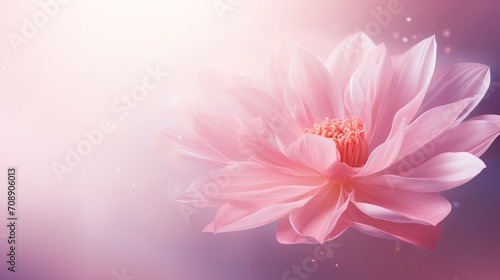 Blurred pink flower.. Generative AI