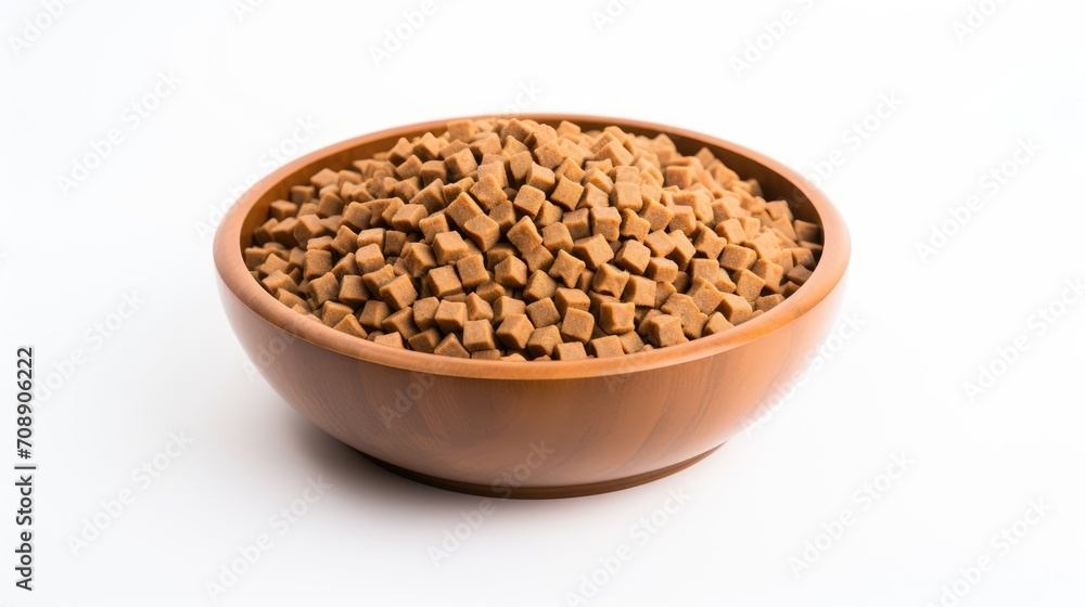 Cat food in bowl.. Generative AI