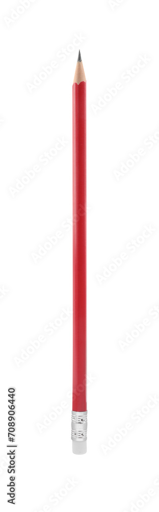 One sharp graphite pencil isolated on white One sharp graphite pencil isolated on white