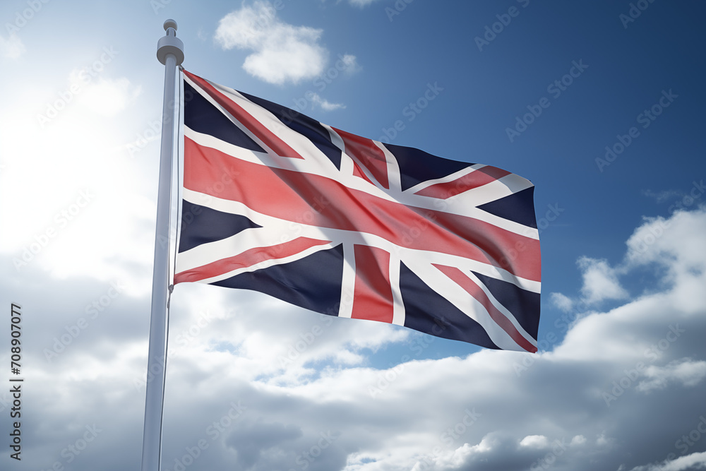 United Kingdom flag. The country of United Kingdom. The symbol of United Kingdom.	
