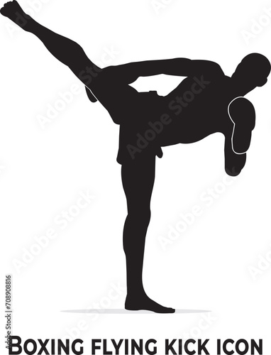 Boxing Position Pose vector silhouette 