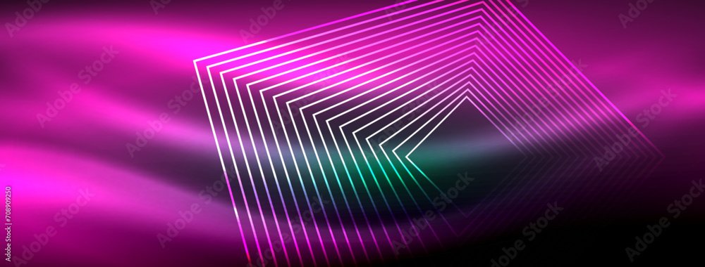 Glowing neon wave abstract background - vibrant, luminescent waves pulsate in a captivating and electrifying display Glowing neon wave abstract background - vibrant, luminescent waves pulsate in a captivating and electrifying display