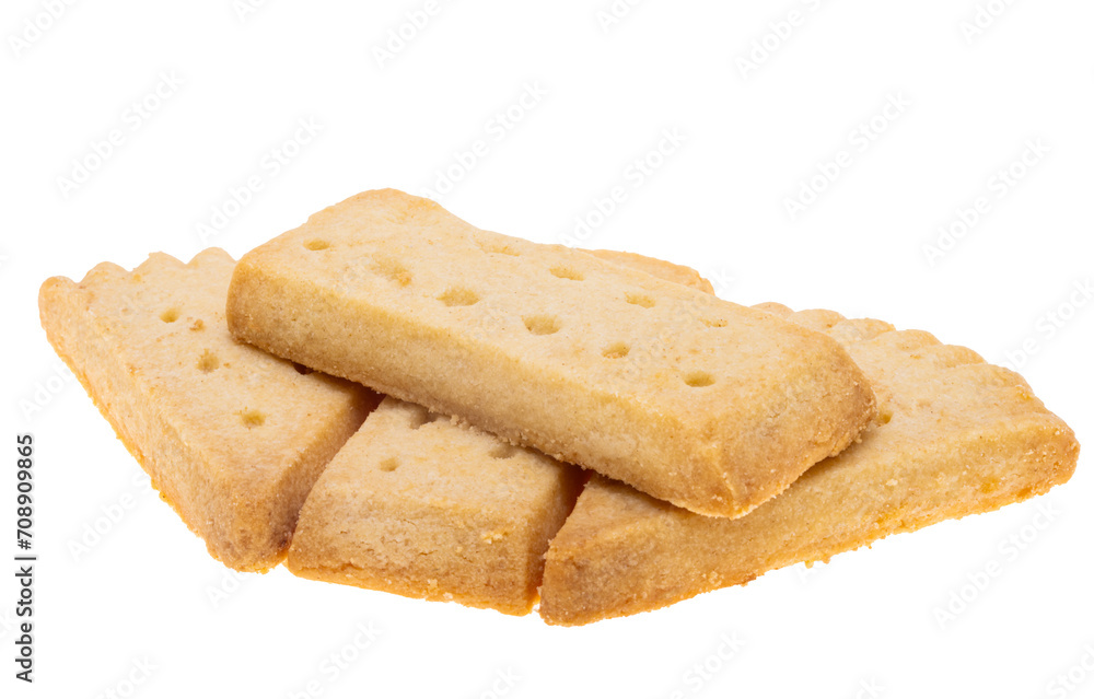 Scottish shortbread isolated