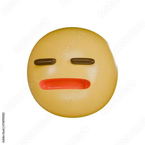 Blur 3D icon isolated on transparent background