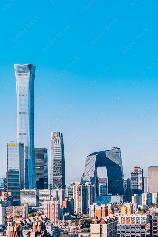 High View Scenery of Beijing CBD Architecture Complex in China