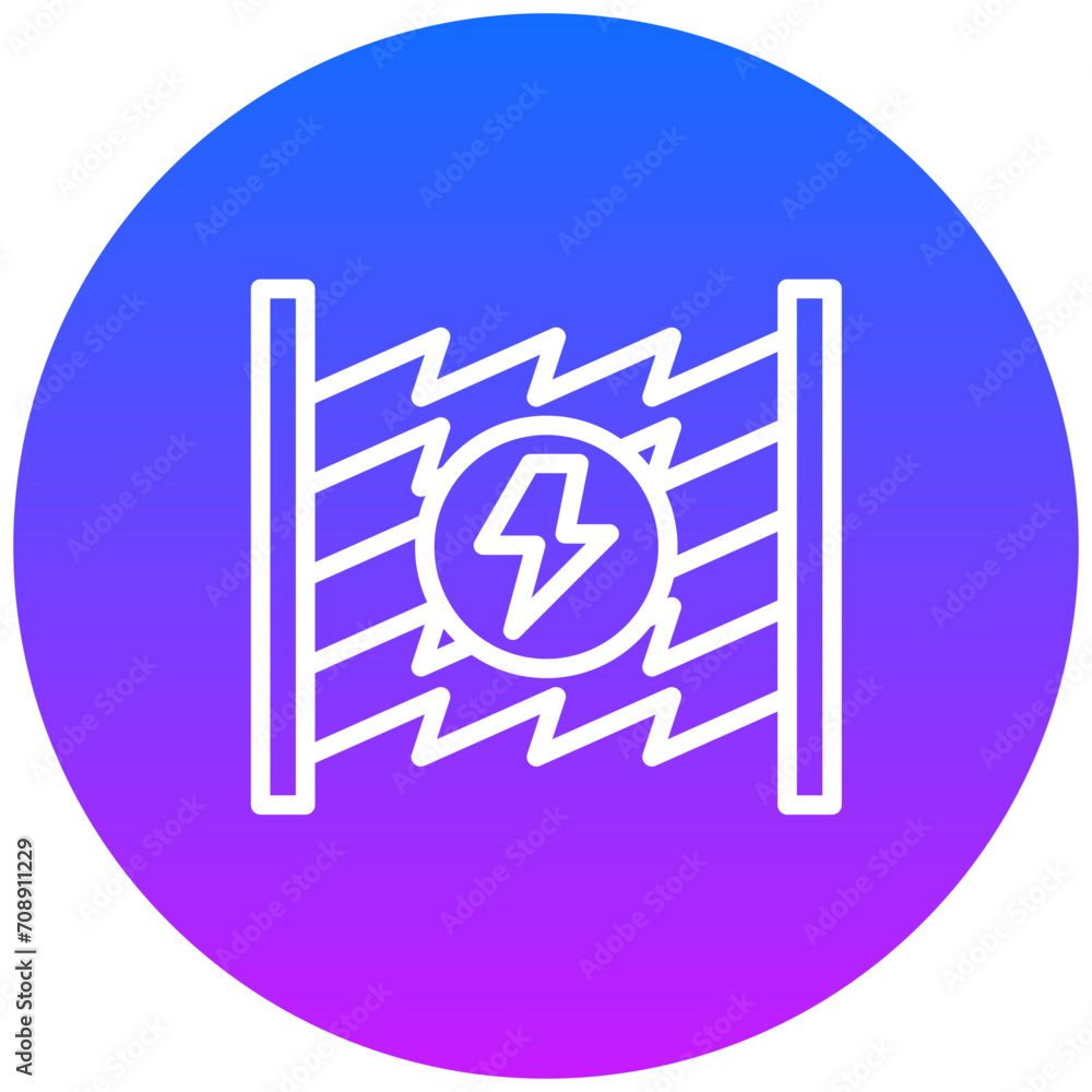 Fototapeta premium Electric Fence Icon