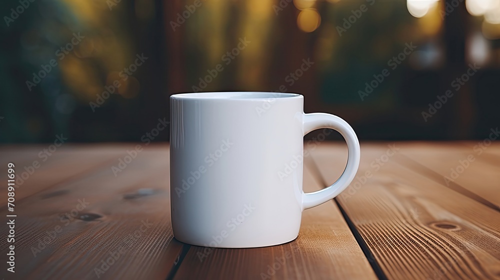 Obraz premium White ceramic mug Warm-up