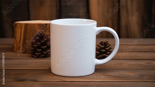 White ceramic mug Warm-up