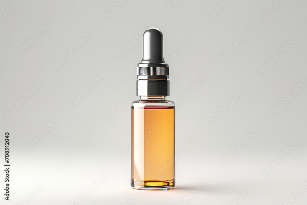 Naklejka premium Dropper flacon mockup on light gray background