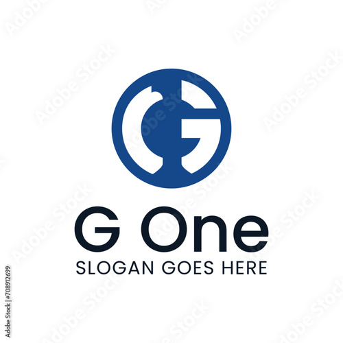 G One letter logo vector. Simple and modern. Very suitable for any business, especially related to logos. photo