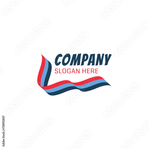 Letter L ribbon logo vector. Simple and modern. Suitable for any business, especially related to logos.