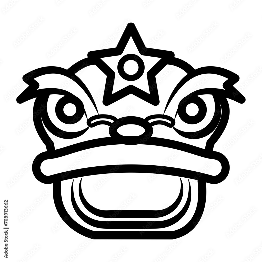lunar new year icon. lion dance icon. Barongsai icon lunar new year icon. lion dance icon. Barongsai icon