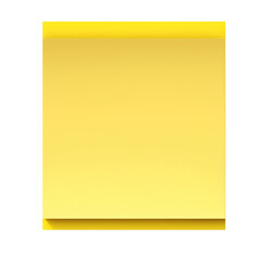 Yellow post it stick note isolated on transparency background