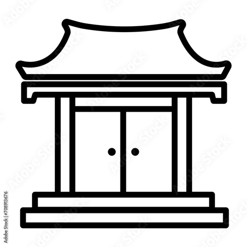 lunar new year icon. chinese gate icon