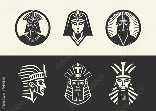 Egypt god logo design vector illustration