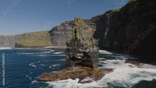 Moher Cliffs Ireland Aerial view