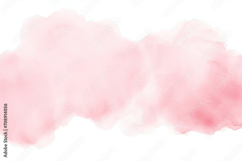  pink watercolor background with clouds . Peach, light pink with gold stripes watercolor, ink,