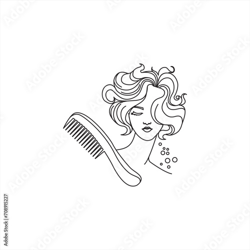 Minimal Line Art Illustration - Women Empowerment - Women Skill - Women's Day - Women Education - Healthcare - Fashion - Technology - Textile Industry - Clothing - Drawing - Hairstyle - Women Power