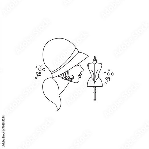Minimal Line Art Illustration - Women Empowerment - Women Skill - Women's Day - Women Education - Healthcare - Fashion - Technology - Textile Industry - Clothing - Drawing - Hairstyle - Women Power