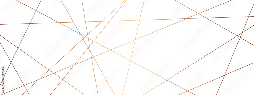 Obraz premium Abstract luxury seamless premium shiny golden random chaotic square and triangle lines on transparent background. Vector, illustration