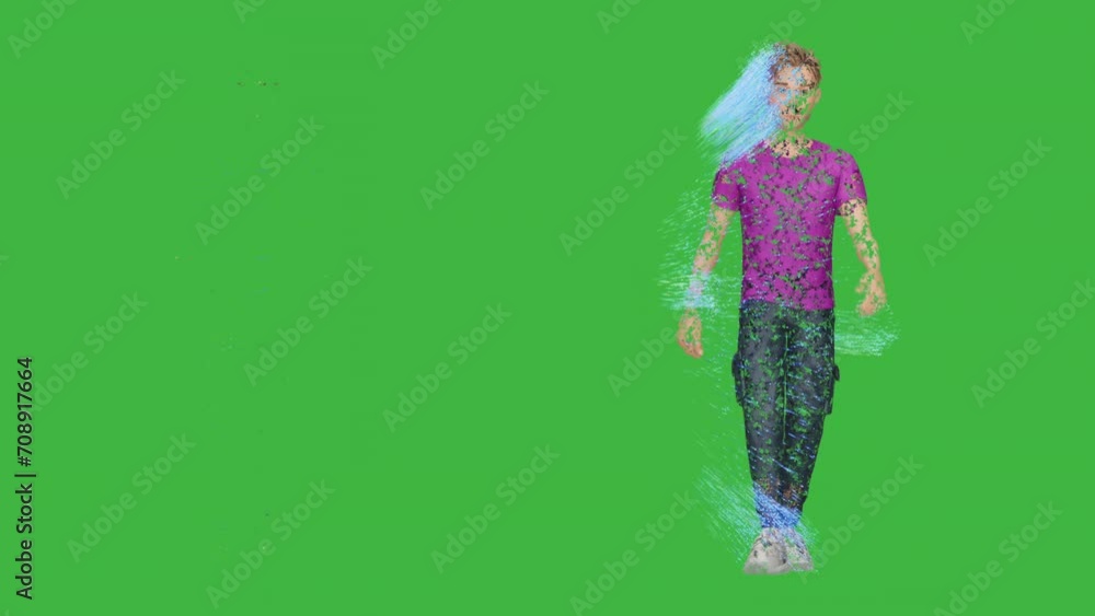 Digital human transform to metaverse avatar, virtual reality concept Digital human transform to metaverse avatar, virtual reality concept