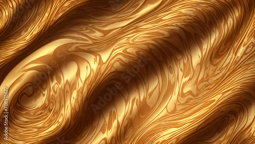 Golden silk texture. Abstract background. 3d rendering, 3d illustration.