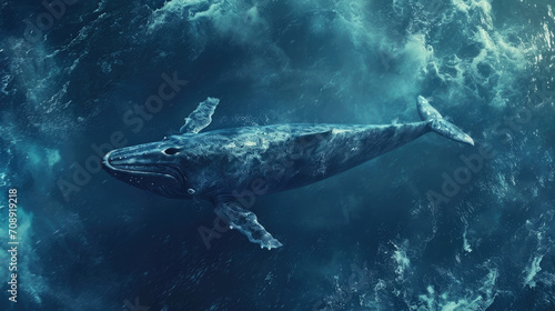 Whale Submarine in the Underwater World photo