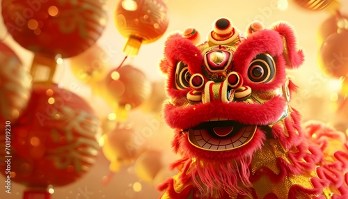 Lunar New Year Lion Dance Festivity