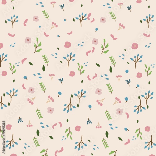 seamless pattern with flowers