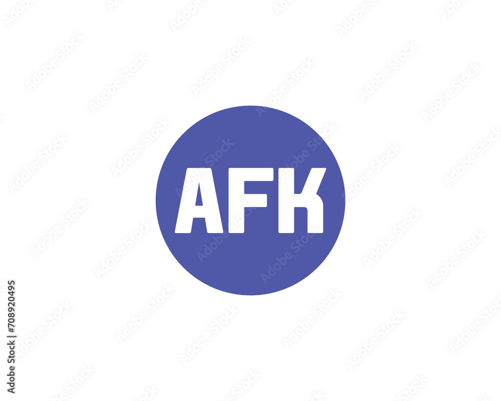 AFK LOGO DESIGN VECTOR TEMPLATE AFK LOGO DESIGN VECTOR TEMPLATE