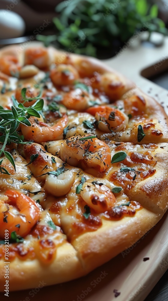 Seafood pizza. Generative AI. Seafood pizza. Generative AI.
