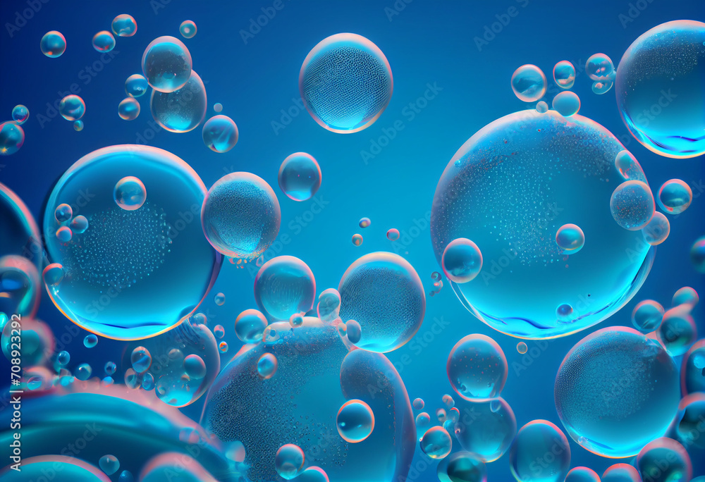 A blue background of bubbles over a blue background. A blue background of bubbles over a blue background.