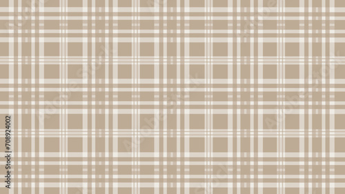 Brown and white plaid checkered pattern background
