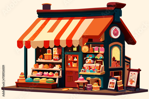 Whimsical toy store. vektor illustation