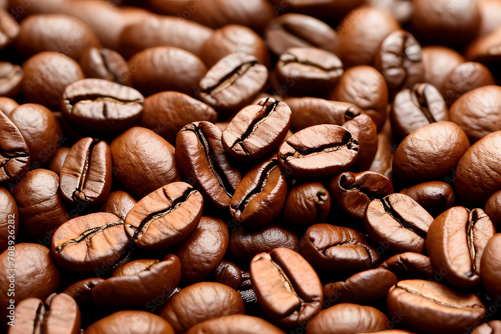 Fototapeta premium Coffee background. Generative AI 