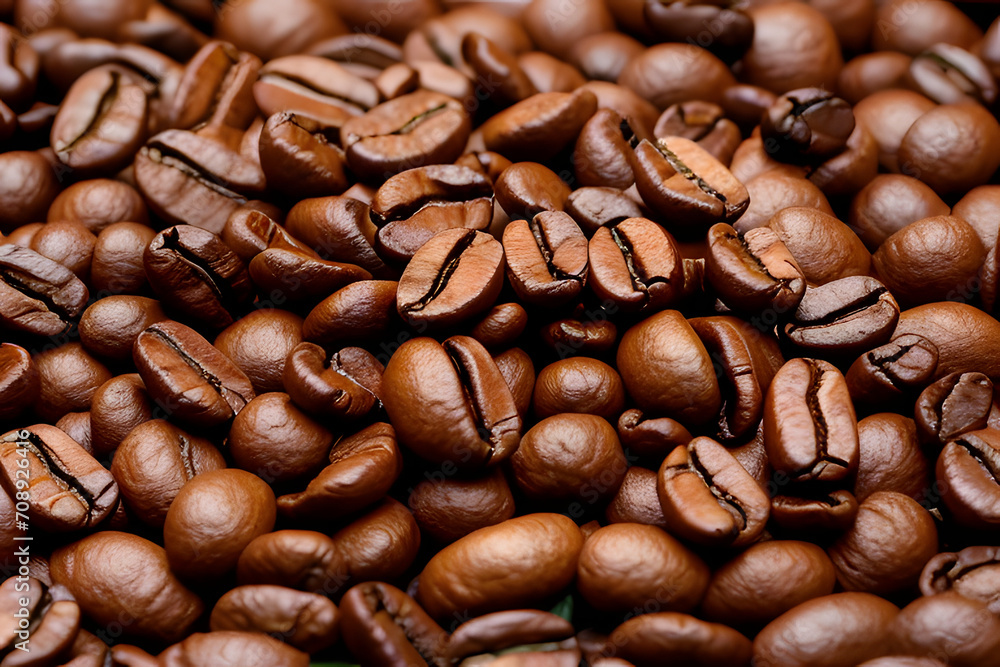 Obraz premium Coffee background. Generative AI 