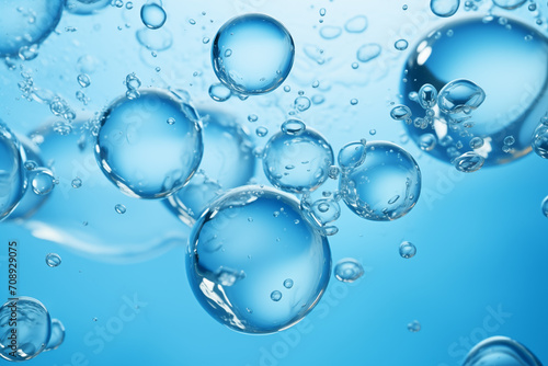 Oxygen bubbles  mineral water  water cosmetic essence liquid bubble