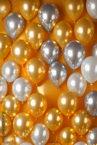 golden silver balls background
