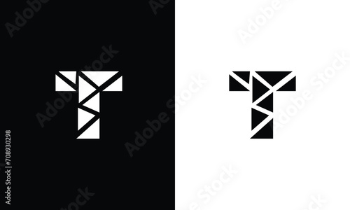 Modern T Letter Logo, Monogram Vector Design Logo Template