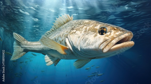  a large fish with its mouth open swimming in a body of water with a lot of fish in it's mouth and a lot of fish in the water around it's mouth.